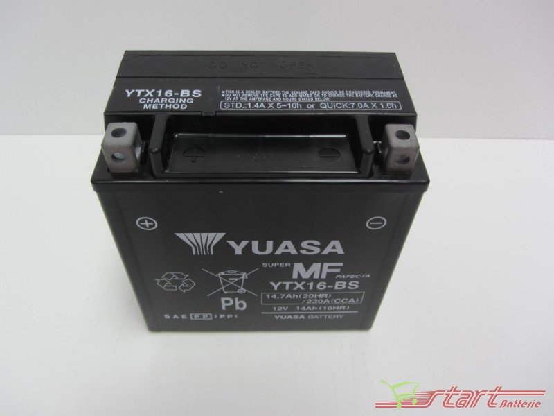 Batterie moto YUASA YTX16-BS 12V 14Ah